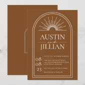 ミニマルな結婚式の招待状 招待状 (正面/裏面)