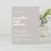 ミニマルな結婚式の招待状 招待状 (スタンド正面)