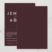 ミニマルな結婚式の招待状 招待状 (正面/裏面)