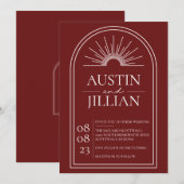 ミニマルな結婚式の招待状 招待状 (正面/裏面)