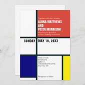 ミニマルな結婚式の招待状 招待状 (正面/裏面)