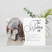 ミニマルな結婚式の招待状 招待状 (スタンド正面)