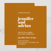 ミニマルな結婚式の招待状 招待状 (正面/裏面)