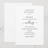 ミニマルな結婚式の招待状 招待状 (正面/裏面)