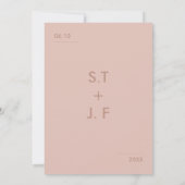 ミニマルな結婚式の招待状 招待状 (裏面)