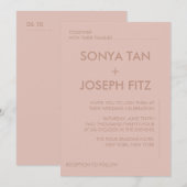 ミニマルな結婚式の招待状 招待状 (正面/裏面)