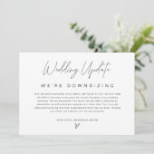 ミニマルな結婚式の縮小発表カード 案内状 (スタンド正面)