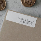 ミニマルな結婚式の返信先ラベル ラベル