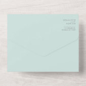 ミニマルな結婚式招待状 オールインワン招待状 (裏面)