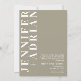 ミニマルな結婚式招待状 招待状