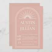 ミニマルな結婚式招待状 招待状 (正面/裏面)