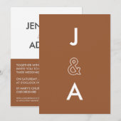 ミニマルな結婚式招待状 招待状 (正面/裏面)