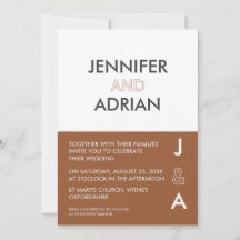 ミニマルな結婚式招待状