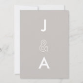 ミニマルな結婚式招待状 招待状 (正面)