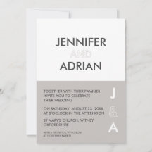 ミニマルな結婚式招待状