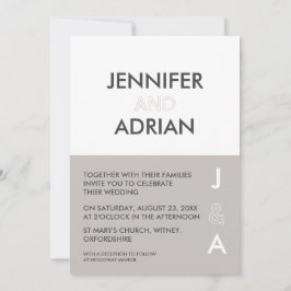 ミニマルな結婚式招待状 招待状