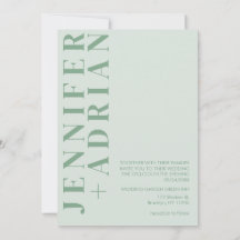 ミニマルな結婚式招待状