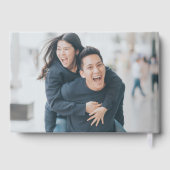 ミニマルな結婚式 カスタム フォト シンプル モダン ゲストブック (裏面)
