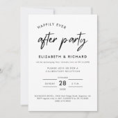 ミニマルな結婚披露宴 Happily Ever After Party 招待状 (正面)