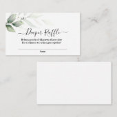 ミニマルな緑おむつラッフル エンクロージャーカード (正面/裏面)