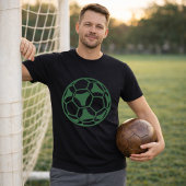 ミニマルな緑のサッカーボール Tシャツ