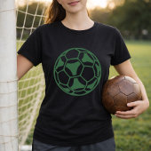 ミニマルな緑のサッカーボール Tシャツ