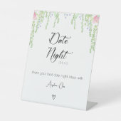 ミニマルな緑のデートの夜のアイディアサイン 台座サイン (正面)