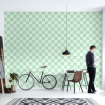 ミニマルな緑のパ市松模様にターン