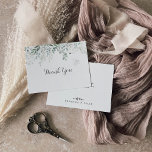ミニマルな緑のユーカリプタスフラット結婚ズ サンキューカード<br><div class="desc">このミニマルな緑のユーカリ結婚プタスのサンキューカードは素朴な家に最適結婚である。このデザインは水色の緑のユーカリエレガントカリを備え離れている。名前とメッセージを使用してカードの内部をパーソナライ感謝していズする。または、離れメッセージのセクションを手に入れま空白のす。メッセージのセクションを各カードに書き込みますこれらのフラットカードは結婚、のシャワー、または任意の時間に使用でき感謝している。</div>