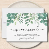 ミニマルな緑の引っ越しました 案内状