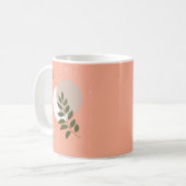 ミニマルな緑の芸術 コーヒーマグカップ (正面左)