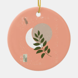 ミニマルな緑の芸術 セラミックオーナメント