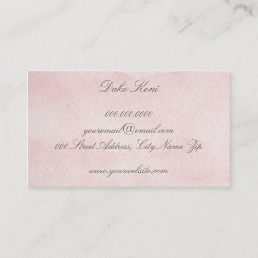 ミニマルな緑離れの 名刺 (裏面)