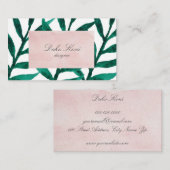 ミニマルな緑離れの 名刺 (正面/裏面)