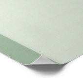 ミニマルな緑2アーチ赤面フローラへようこそ ポスター (角)