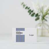 ミニマルな縦ストライブ柄ラインモダン 名刺 (スタンド正面)