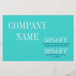 ミニマルな美しさ メイクアップアーティスト ヘアサロン ティール チラシ