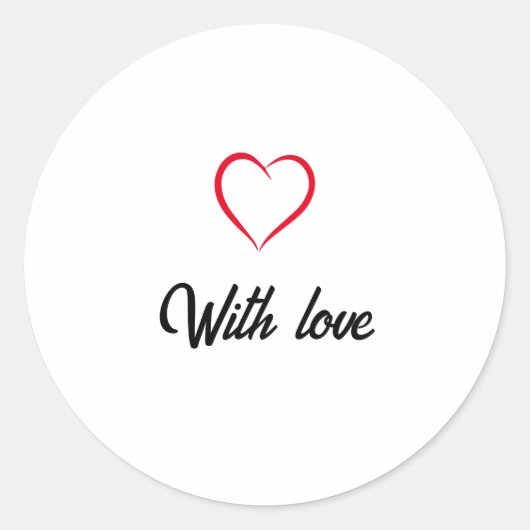 ミニマルな美学 シンプル クリーン 手書き ラウンドシール (正面)