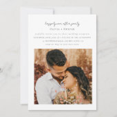 ミニマルな美意識の披露宴のみの結婚式招待状 招待状 (正面)