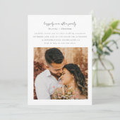 ミニマルな美意識の披露宴のみの結婚式招待状 招待状 (スタンド正面)