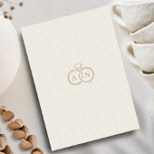 ミニマルな美観の花をモチーフとしたイスラム教式場のウェディングモノグラム 招待状