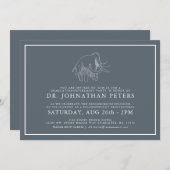 ミニマルな考古学Graduation|Retirementの招待 招待状 (正面/裏面)