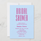 ミニマルな背の高いサンセリフブライダルシャワー 招待状 (正面)