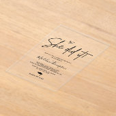 ミニマルな脚本ハート彼女はそれを卒業した アクリル招待状 (レイダウン)