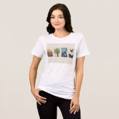 ミニマルな自然セット - 山と木の芸術 トライブレンドTシャツ (正面全面)