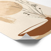 ミニマルな花とボウルぼほ ポスター (角)