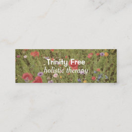 ミニマルな花のホリスティックなセラピーの名刺 スキニー名刺