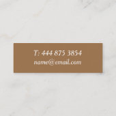 ミニマルな花のホリスティックなセラピーの名刺 スキニー名刺 (裏面)