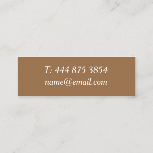 ミニマルな花のホリスティックなセラピーの名刺 スキニー名刺 (裏面)