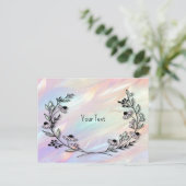 ミニマルな花のポストカード ポストカード (スタンド正面)